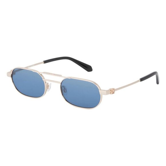 NEW WHITE-OFF SUNGLASSES, UNISEX GOLD OVAL EYEWEAR OFF-WHITE